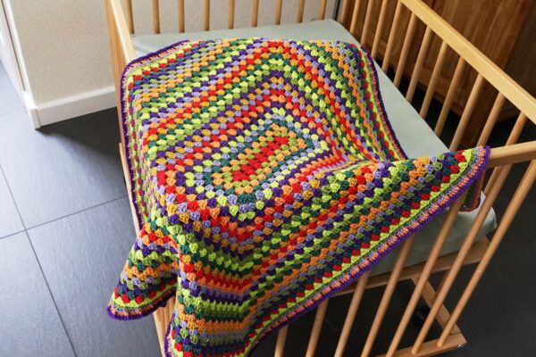 Gehaakt Babydekentje “Rechthoekige granny square”